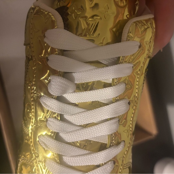 Louis Vuitton Gold Trainer Sneakers - Picture 5 of 8